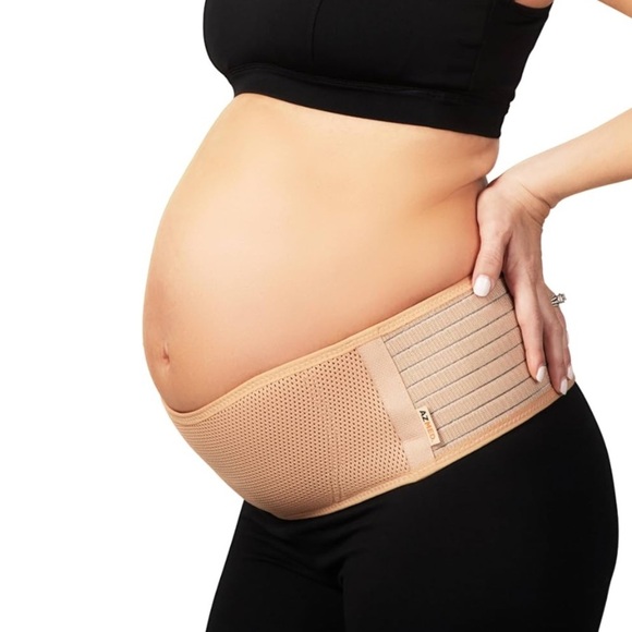 AZMED Beige Maternity Belt Back Support - Picture 1 of 8